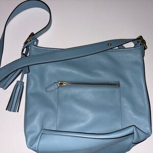 COACH LEGACY VINTAGE DUFFLE Light Blue with bag charm